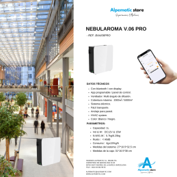 Ficha técnica del Nebularoma V06PRO - Especificaciones y detalles técnicos del ambientador